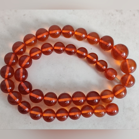 Vintage Genuine Soviet Baltic Butterscotch Amber Necklace - Picture 10 of 15